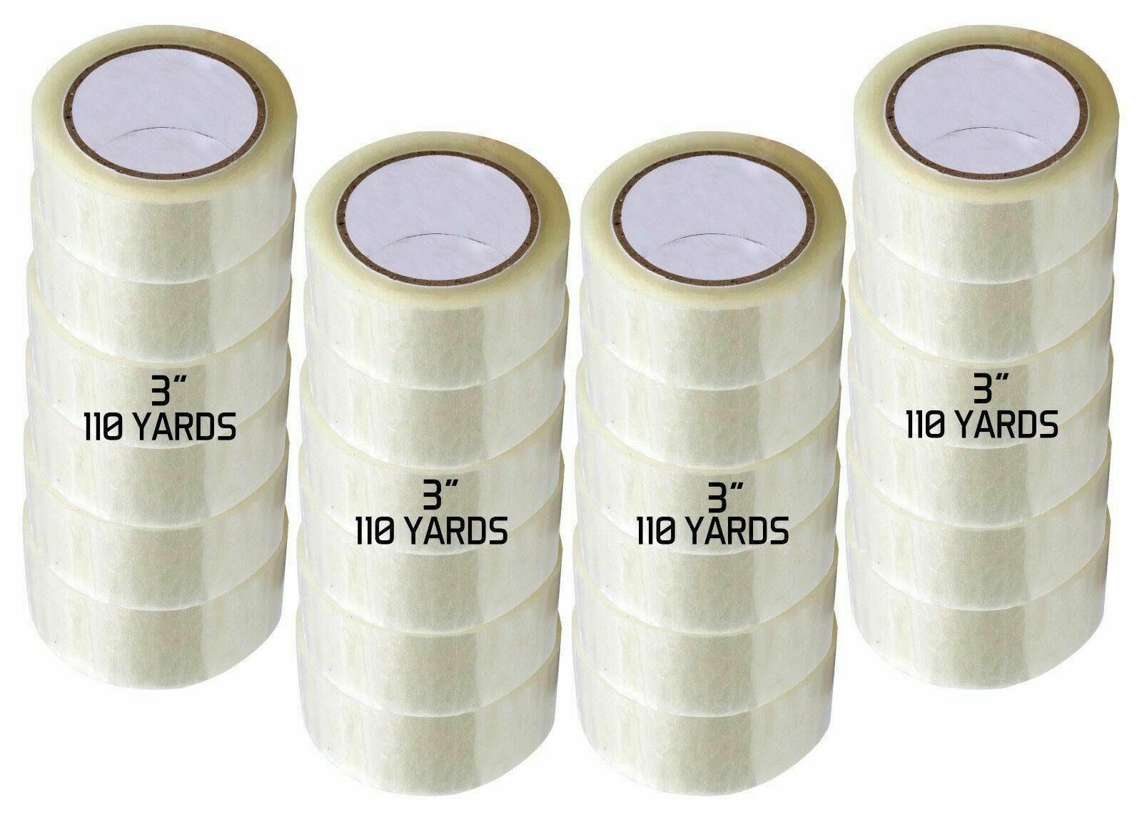 AMERICAN TERMINAL 24 Rolls 3" x 330' Clear Jumbo Packing Tape 110 Yards