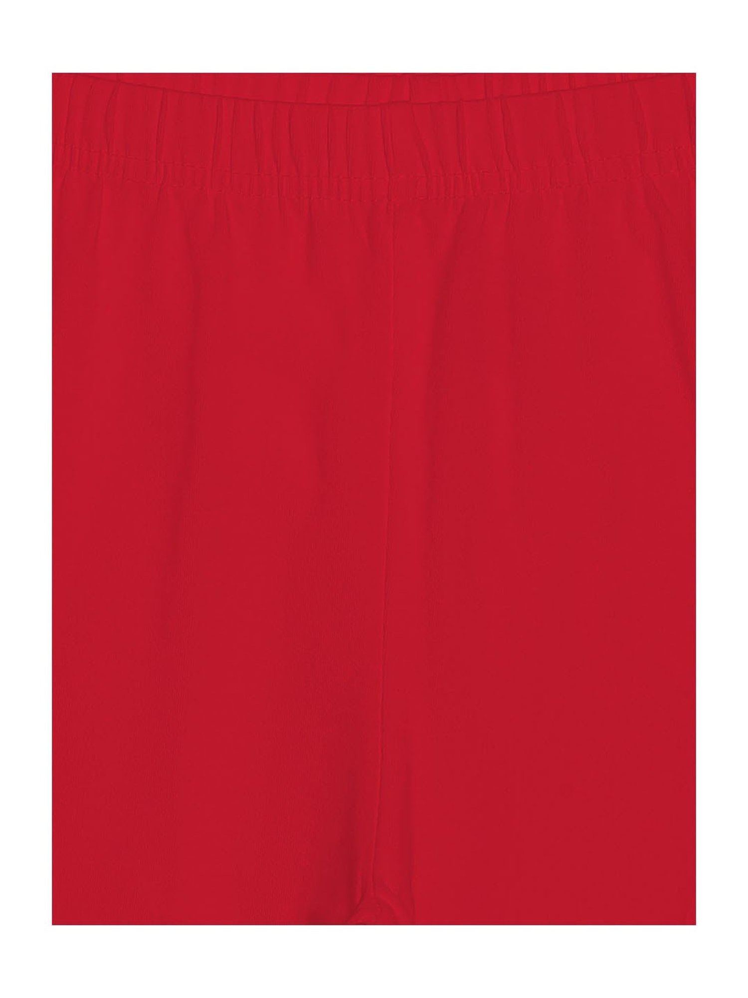 Kiddopanti Girls Red Solid Leggings