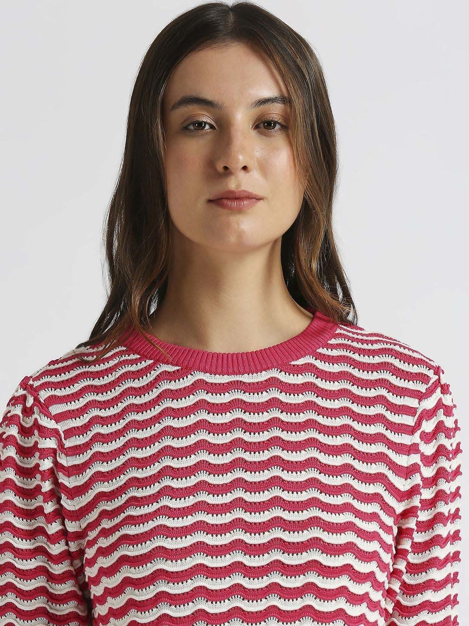 Pepe Jeans Pink Self Pattern Top