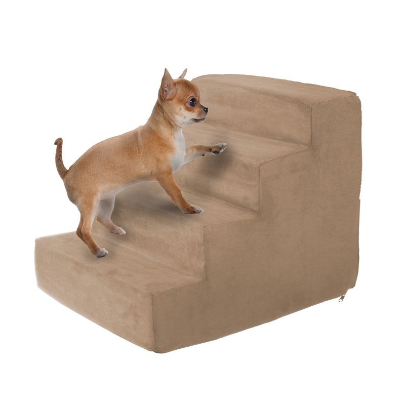 Pet Pal High Density Foam Stairs for Pets - Tan
