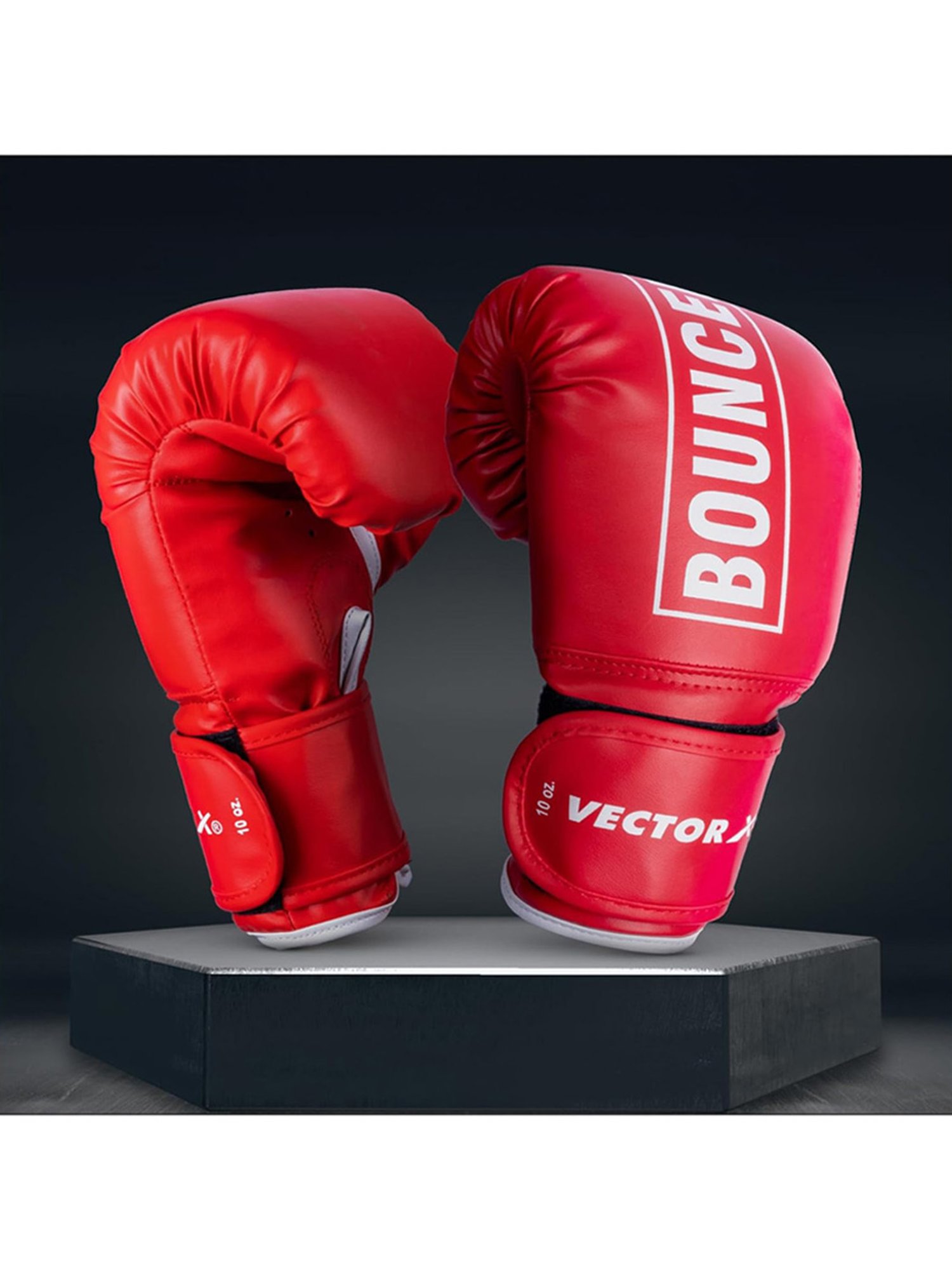 Vector X Bouncer PU Boxing Glove (Red) Size - 10 oz