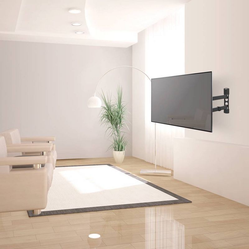 Barkan 13 - 65" Full Motion - 4 Movement Flat / Curved TV Wall Mount Black