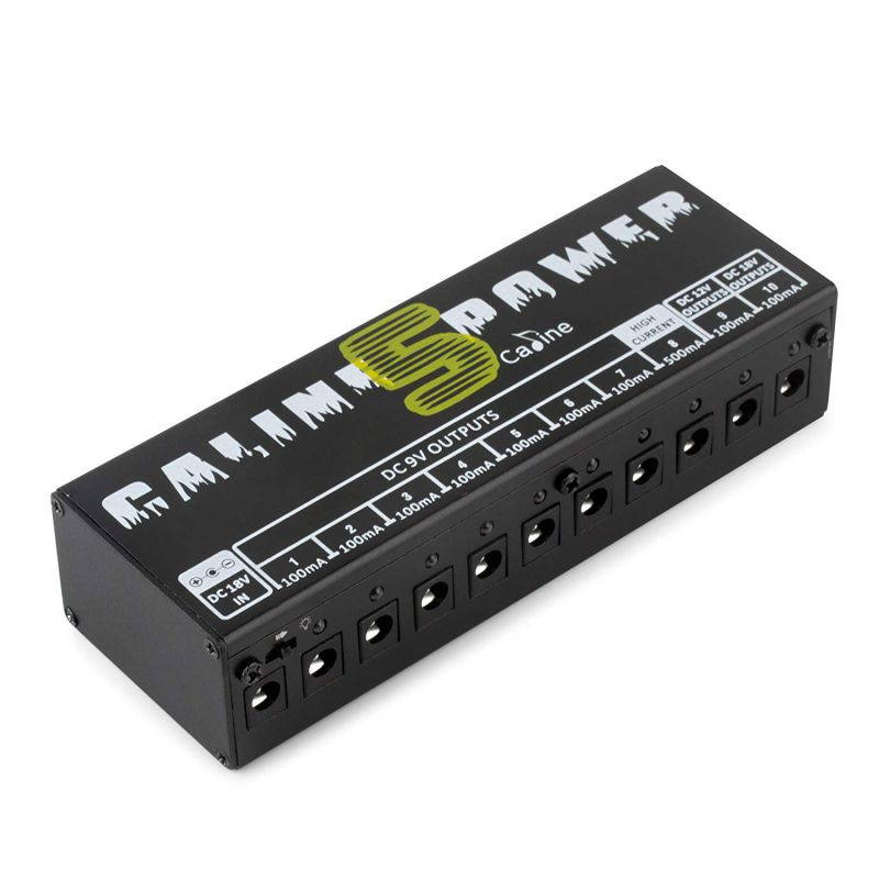 Caline CP-05 Guitar Pedal Board Power Supply 10 Output 9V 12V 18V Effect Pedals with Short Circuit / Overcurrent Protection