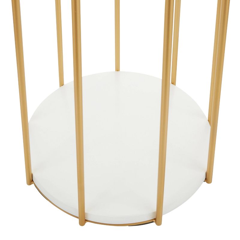 Canary Contemporary Floor Lamp with Metal Shade White (Includes LED Light Bulb) - LumiSource