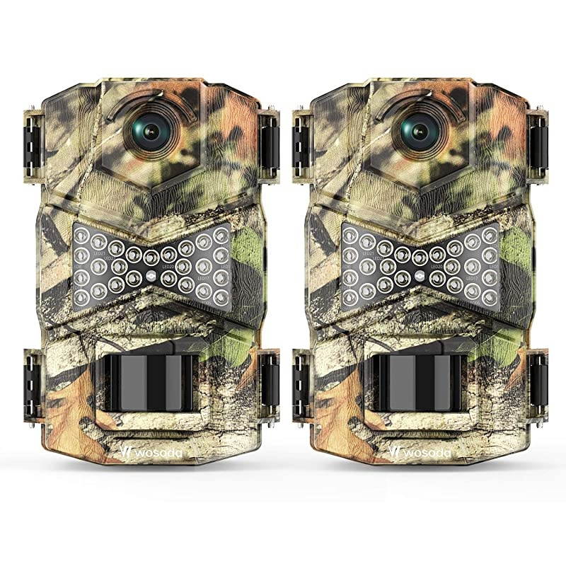 Trail Game Camera 16MP 1080P Waterproof Hunting Scouting Cam for Wildlife Monitoring with Night Vision LY123 2 Pack