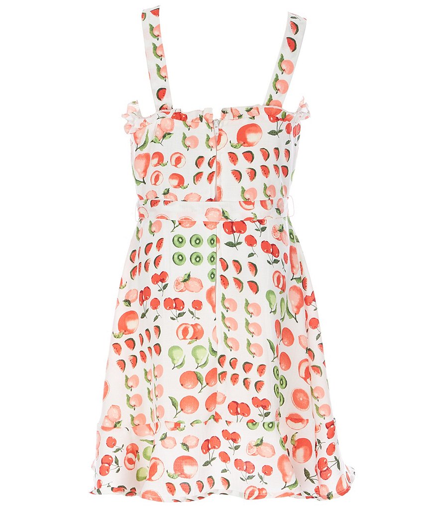 Angie Big Girls 7-14 Stripe Ruffle-Hem Maxi Dress