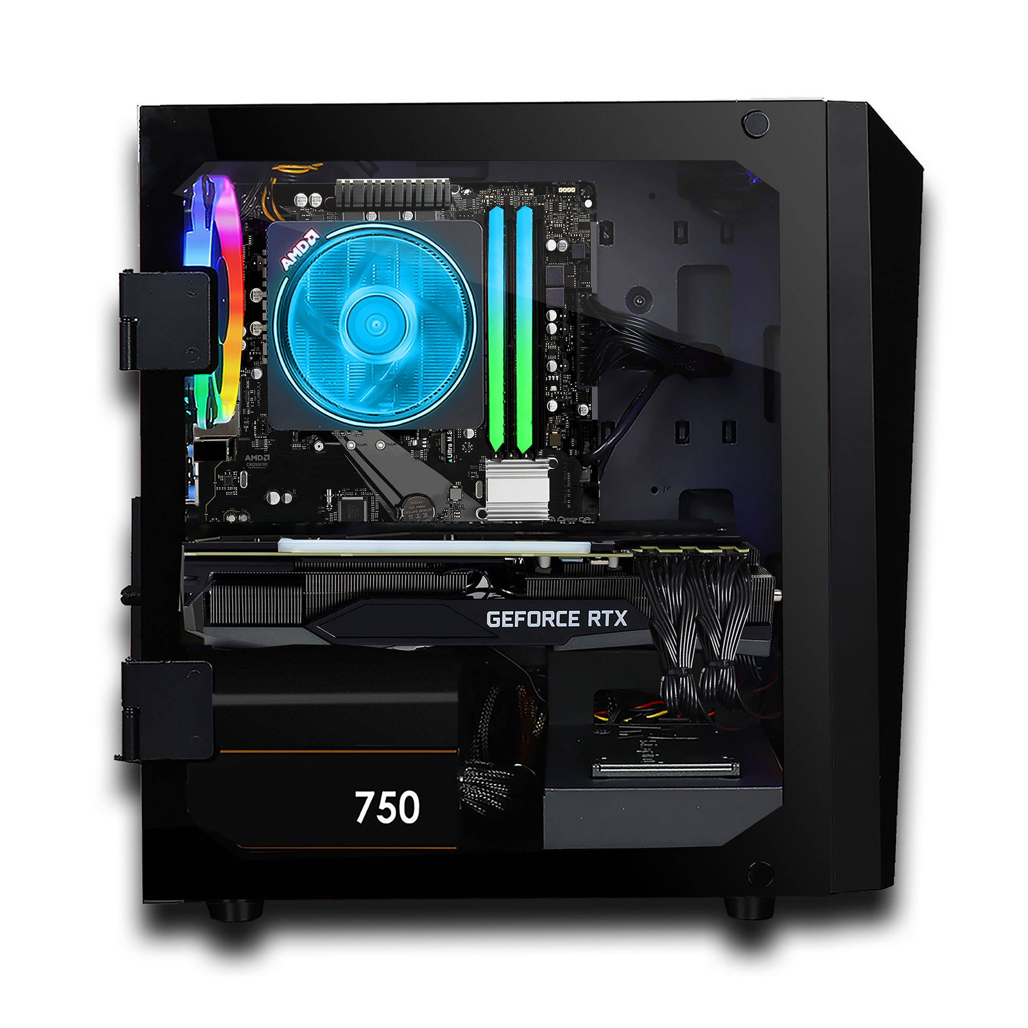 CLX SET VR-Ready Gaming Desktop - AMD Ryzen 9 3900X 3.8GHz 12-Core Processor, 16GB DDR4 Memory, GeForce RTX 3060 Ti 8GB GDDR6 Graphics, 240GB SSD, 2TB HDD, WiFi, Windows 10 Home 64-bit