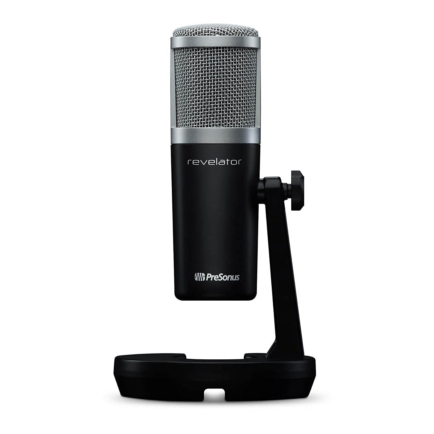 PreSonus Revelator USB-C Microphone w/StudioLive Voice Effects Bundled with Knox Gear Studio Mic Stand & Pop Filter for Recording & Broadcasting Microphones (3 Items)