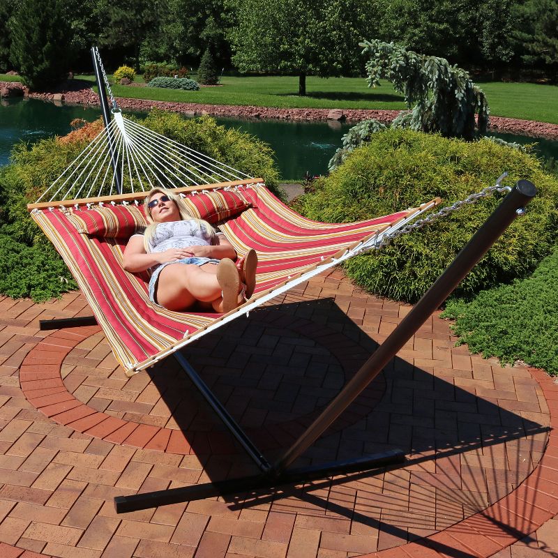 Key West Quilted Stripe Hammock - Blue