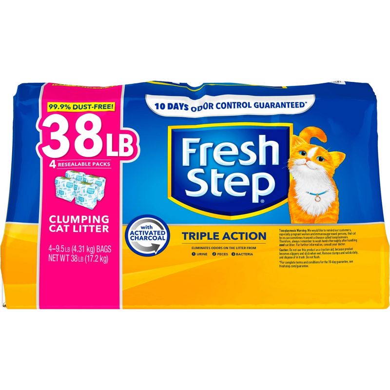 Fresh Step Triple Action Clumping Scented Cat Litter - 38lb