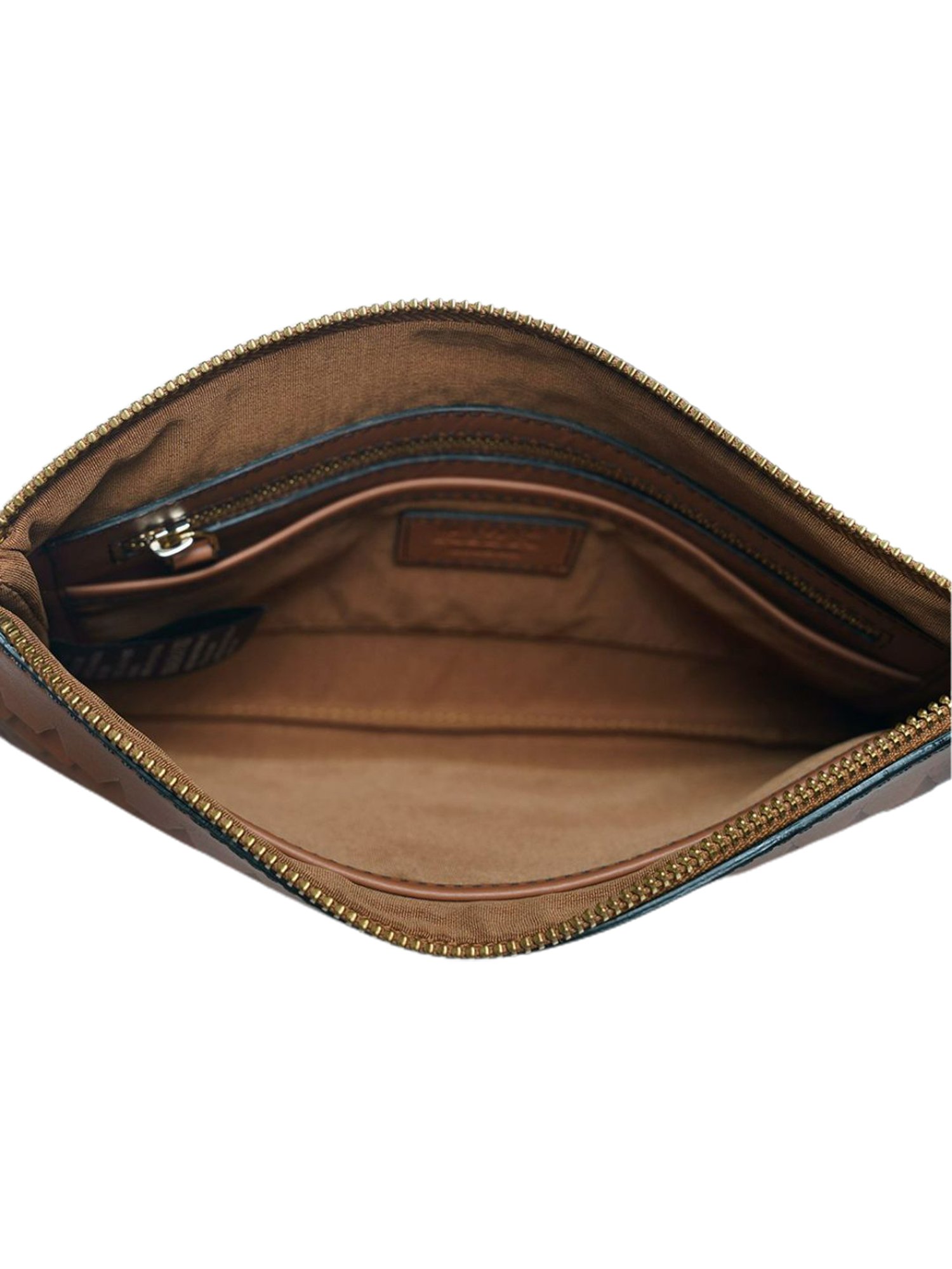 RI2K London Brown Leather Small Textured Cross Body Bag