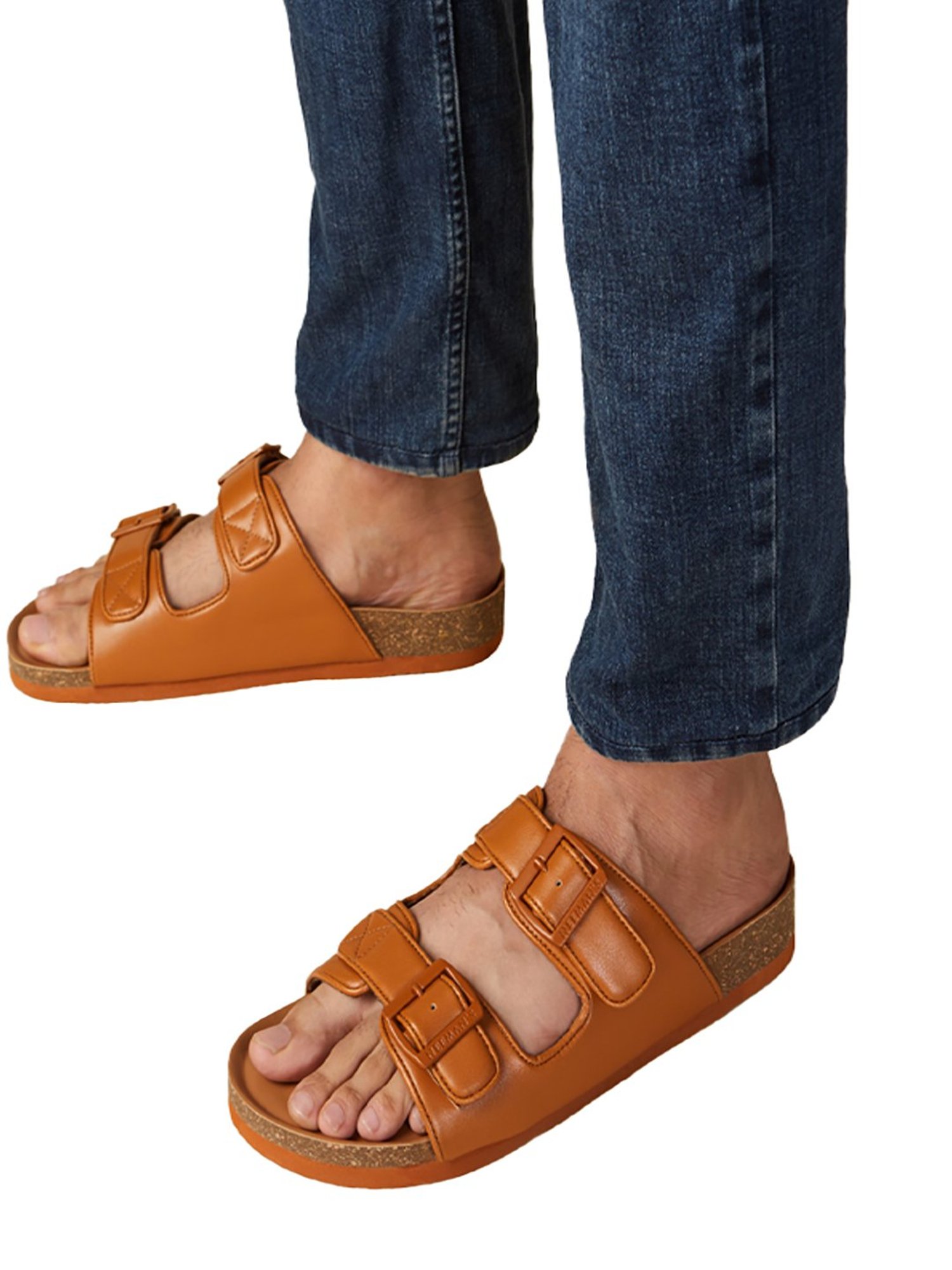 Neemans Men's Cork Tan Casual Sandals