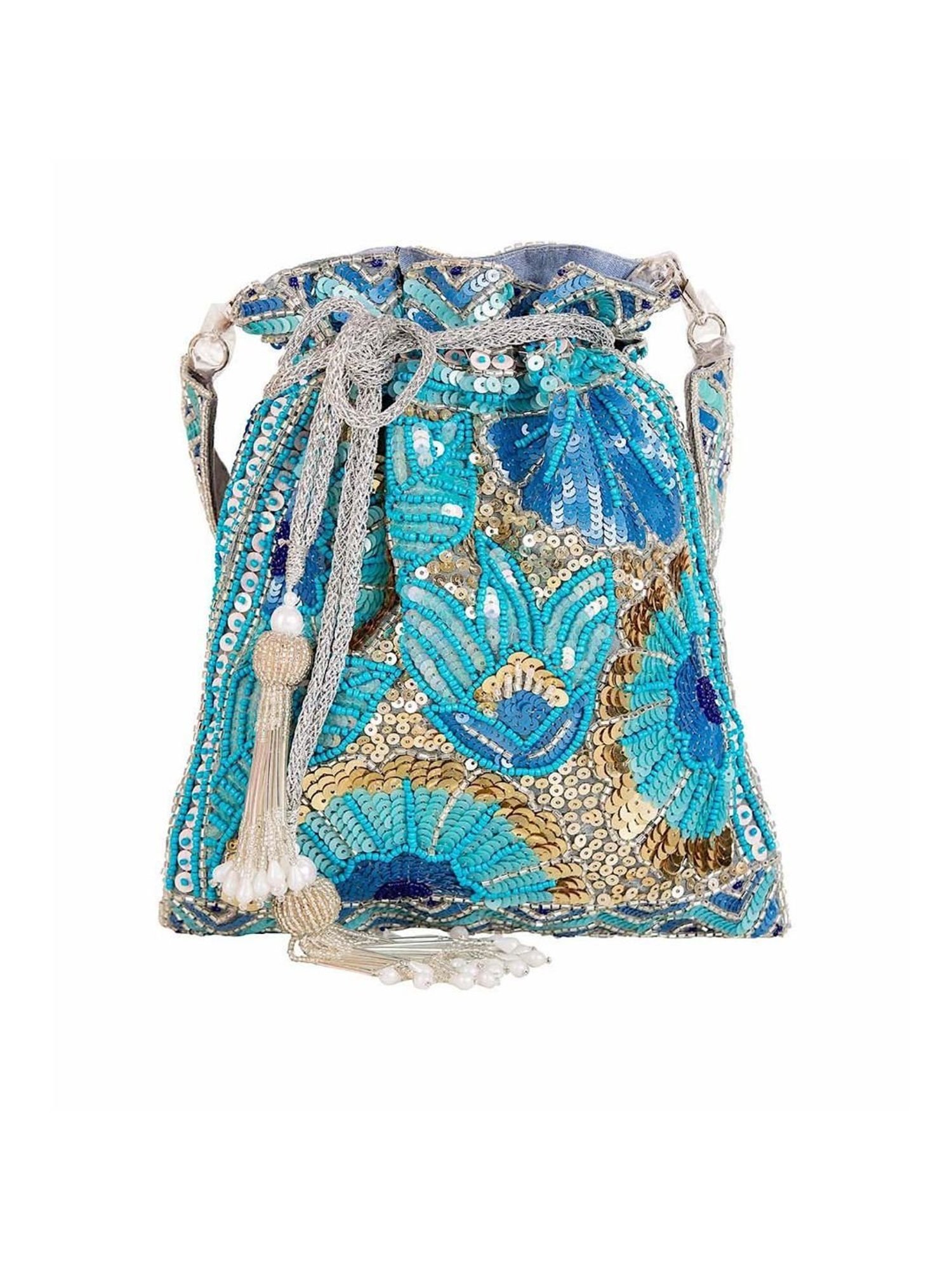 Tarini Nirula Blue Embellished Potli