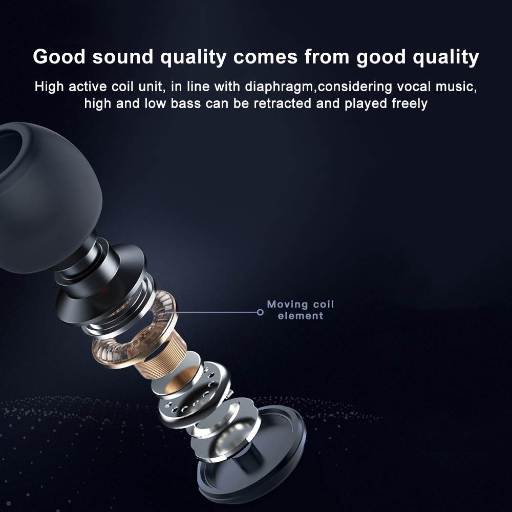 A6 True Wireless BT5.0 Headphones Game In-ear IPX5 Waterproof Sports Headphones