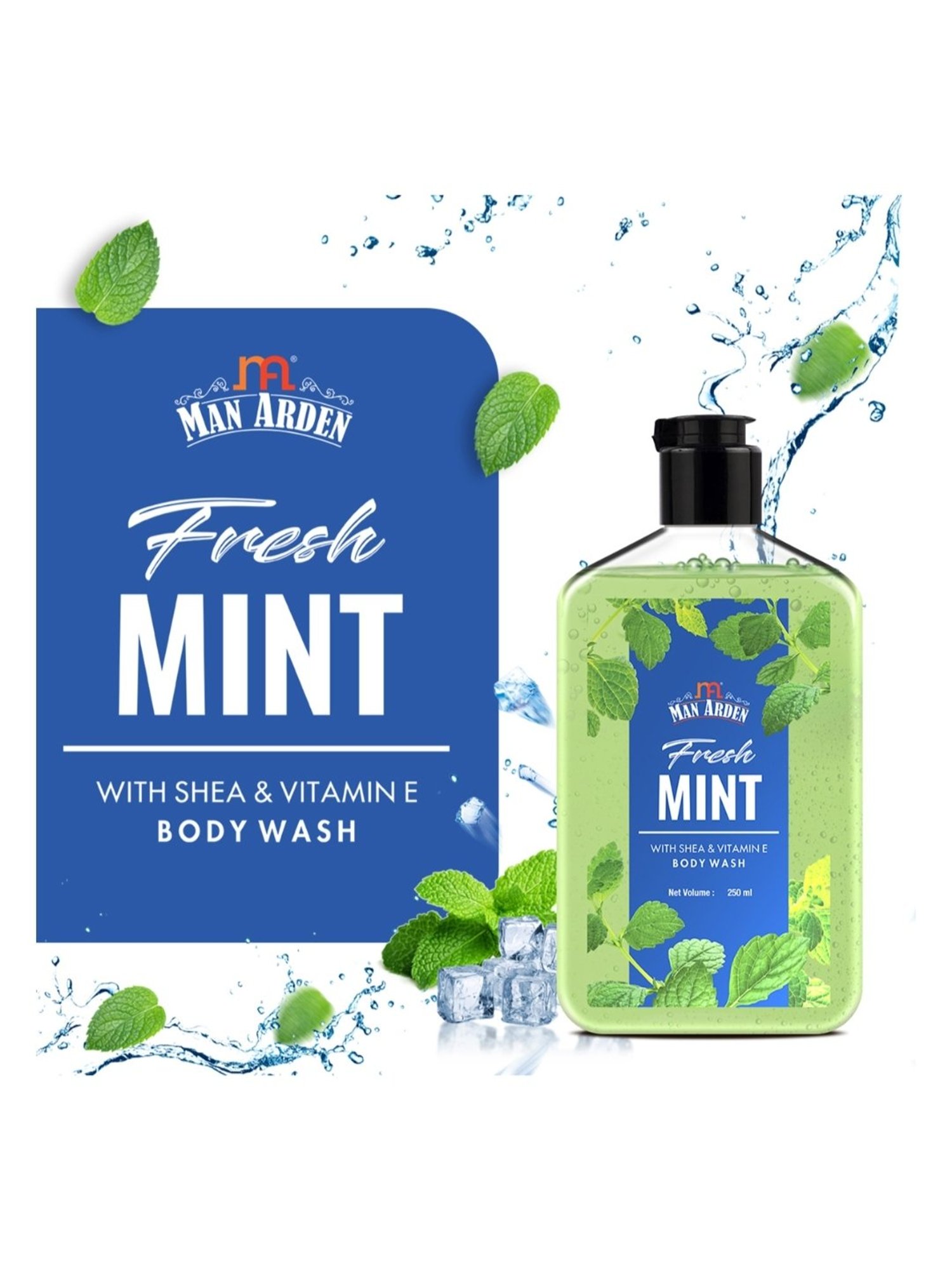 Man Arden Fresh Mint Luxury Body Wash - 250 ml