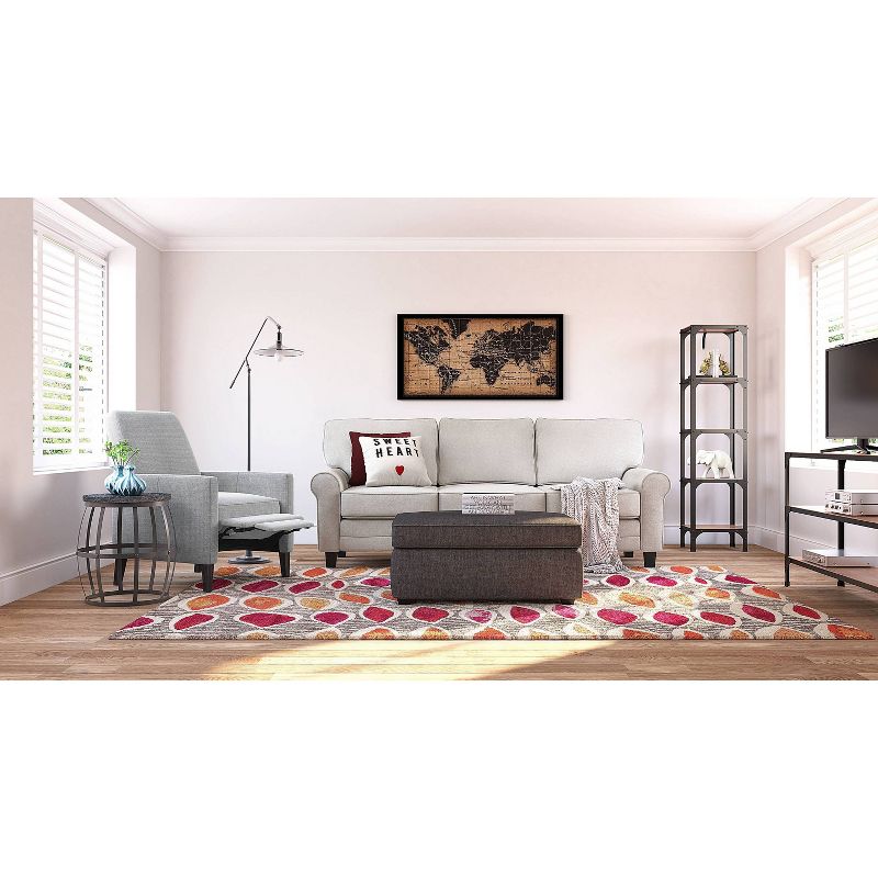 64" Overland Bookshelf Wood and Black Metal - Serta