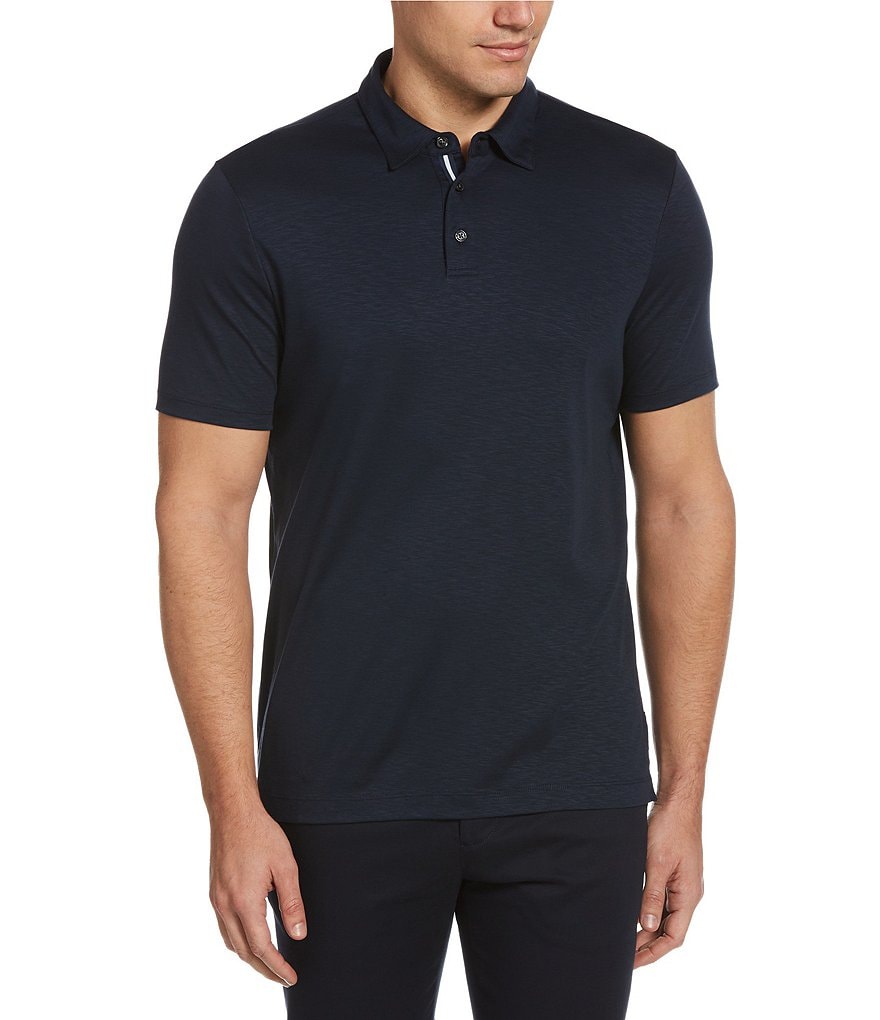 Perry Ellis Solid Soft-Touch Short-Sleeve Polo Shirt