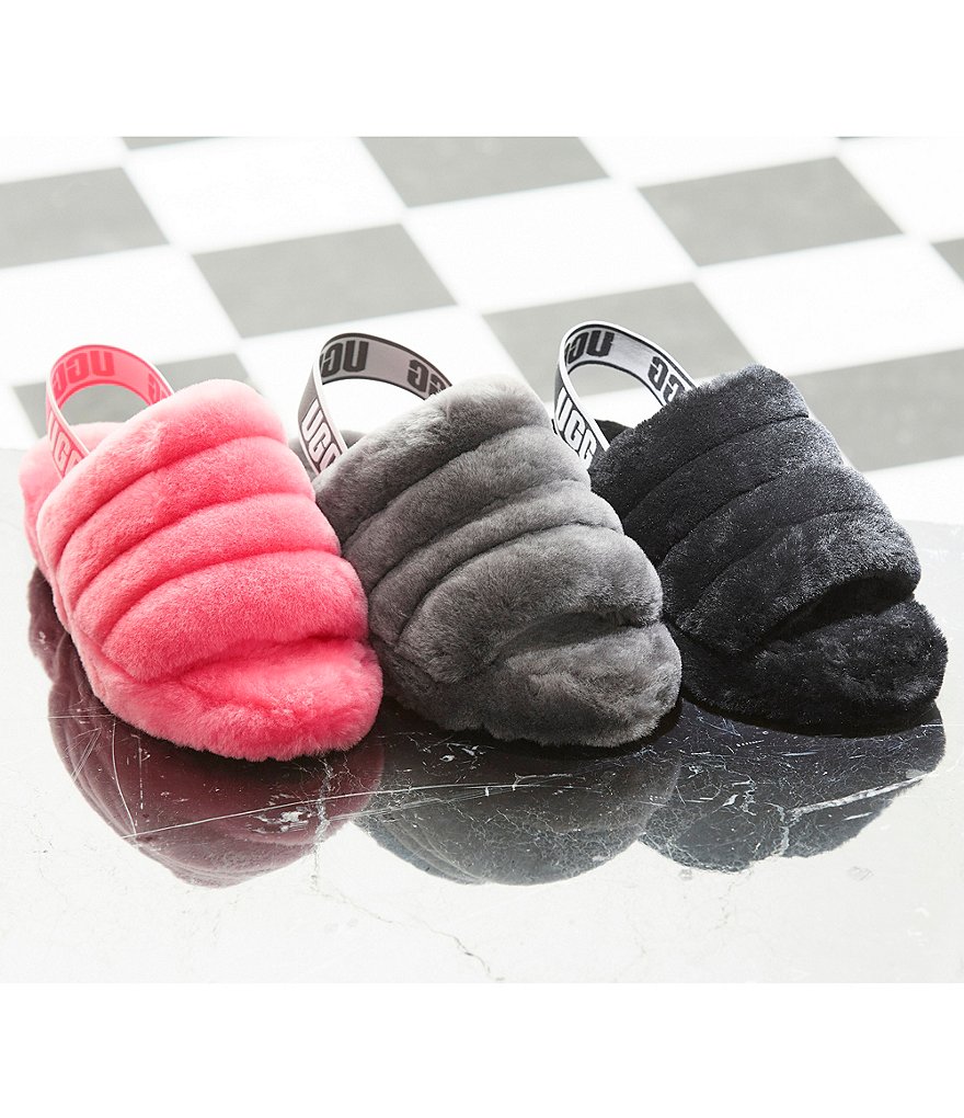 UGG&reg; Logo Fluff Yeah Fur Slides