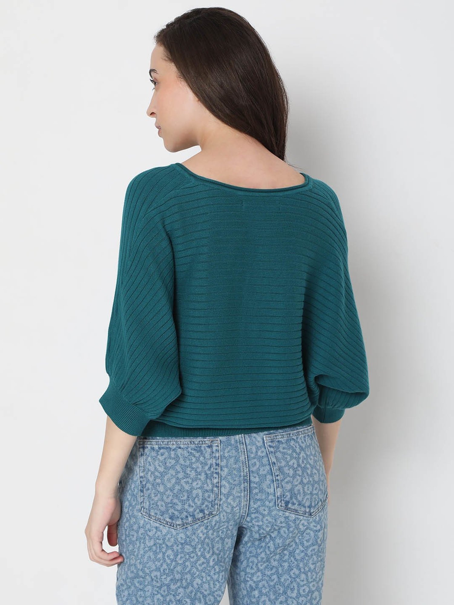 Vero Moda Green Regular Fit Sweater