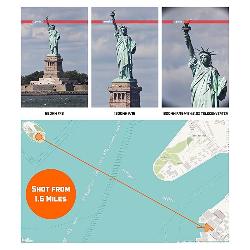 650-1300mm f/8-16 High Definition Super Telephoto Zoom Lens for Canon EOS 80D, 77D, 70D, 60D, 7D, 6D, 5D, 7D Mark II, T7i, T6s, T6i, T6, T5i, T5, SL1 & SL2 Digital SLR Cameras