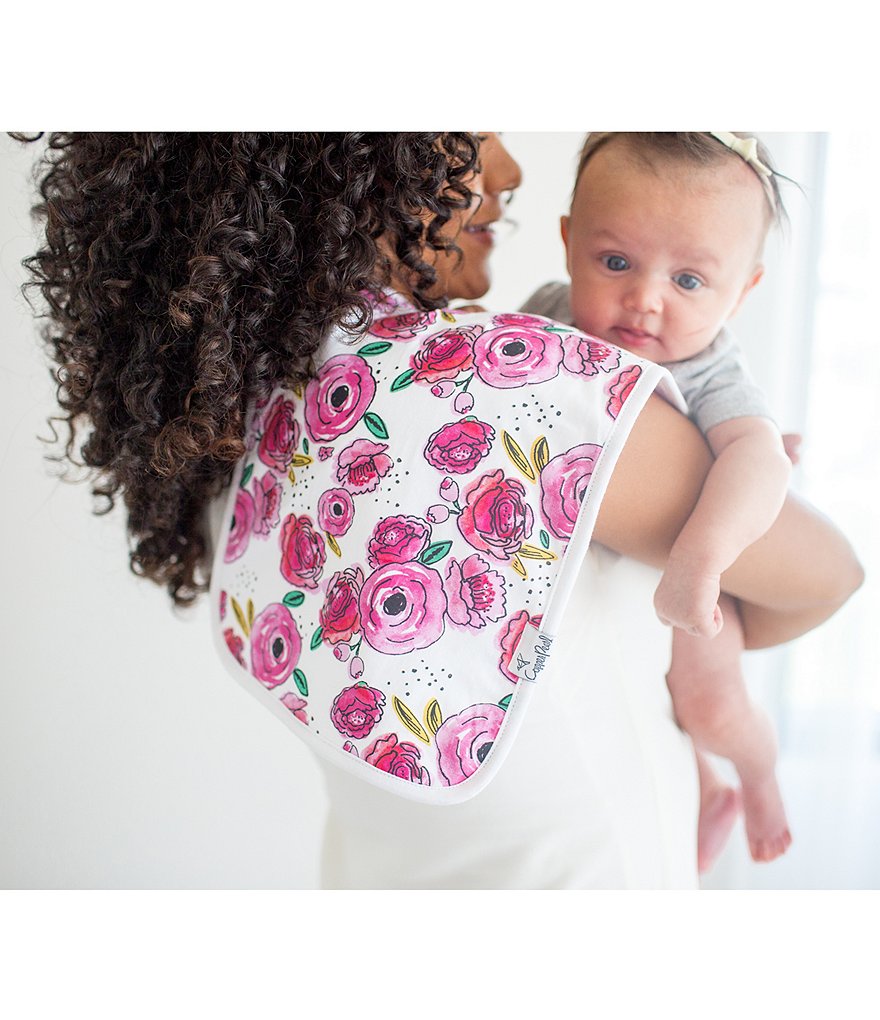 Copper Pearl Baby Girls Bloom Premium Burp Cloths 3-Pack