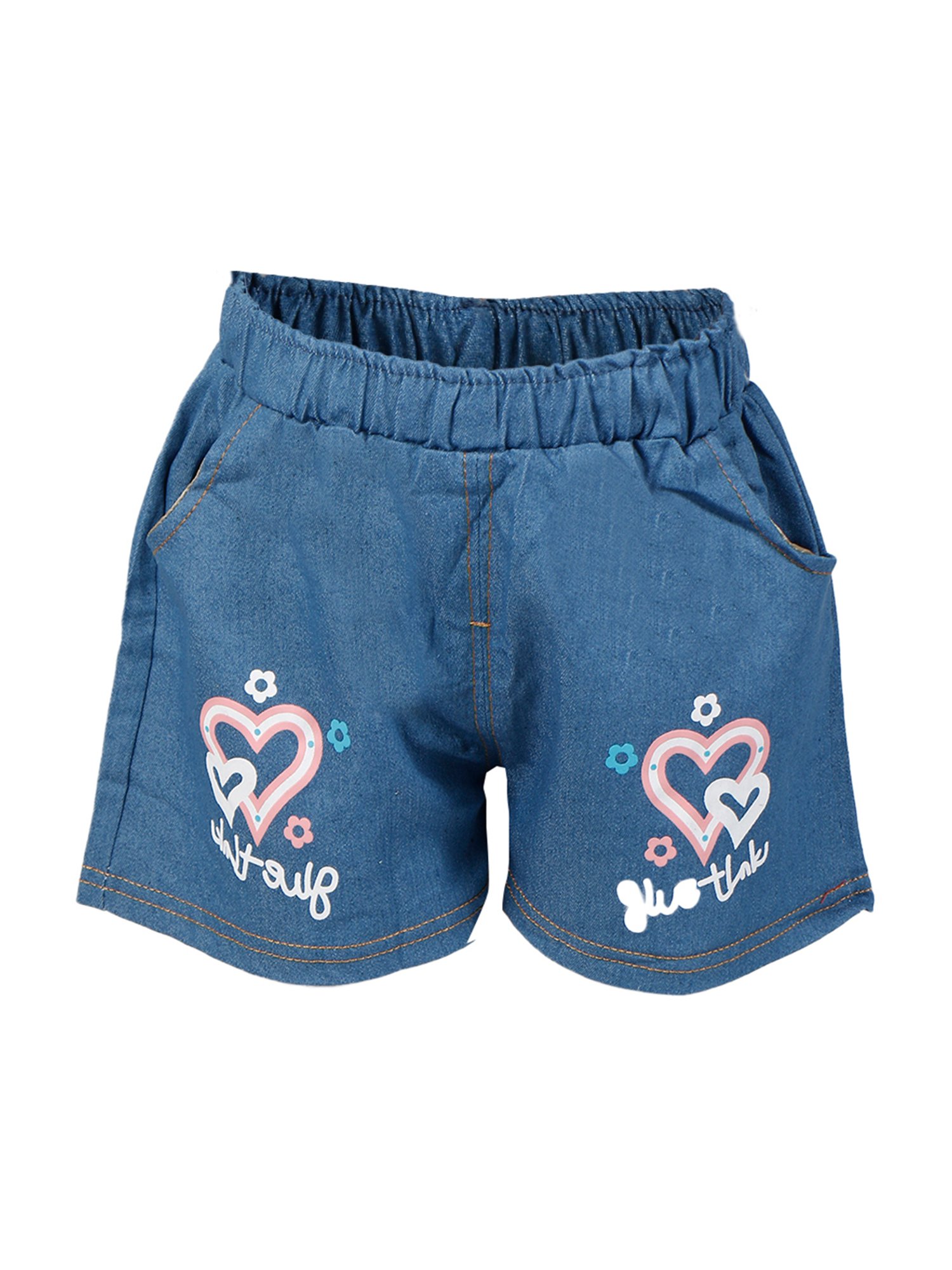 Passion Petals Kids Red Cotton Printed Top & Shorts