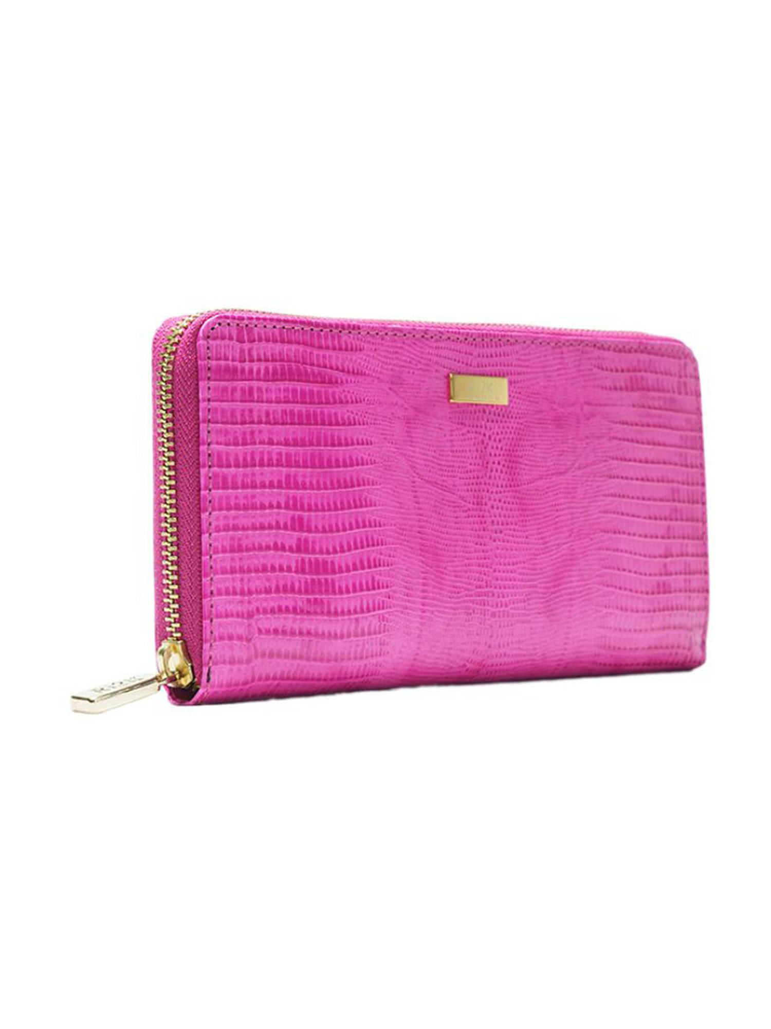 RI2K London Pink Leather Textured Zip around Wallet