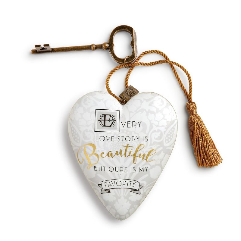 DEMDACO Love Story Art Heart 4" - White