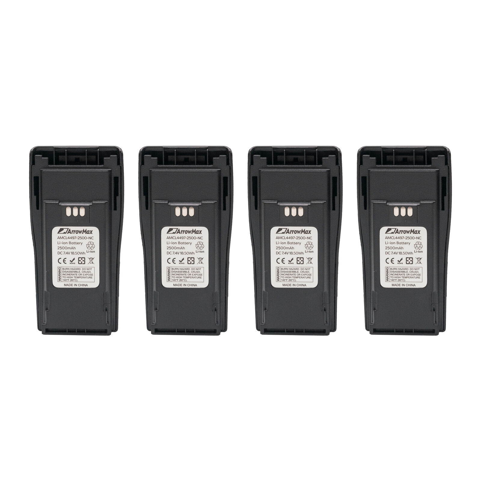 4 unit High Performance 2500mAh Replacement Battery for Motorola Mototrbo CP200D