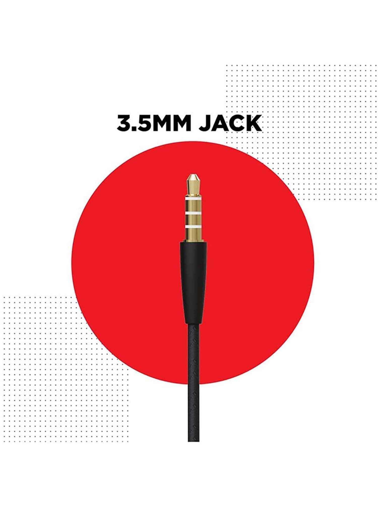 boAt Bassheads 105 Wired in Ear Earphones with Mic (Black)