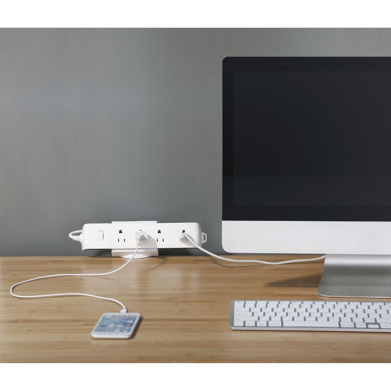 SIIG CE-MT2S12-S1 Clamp Mount for Power Strip - White - White