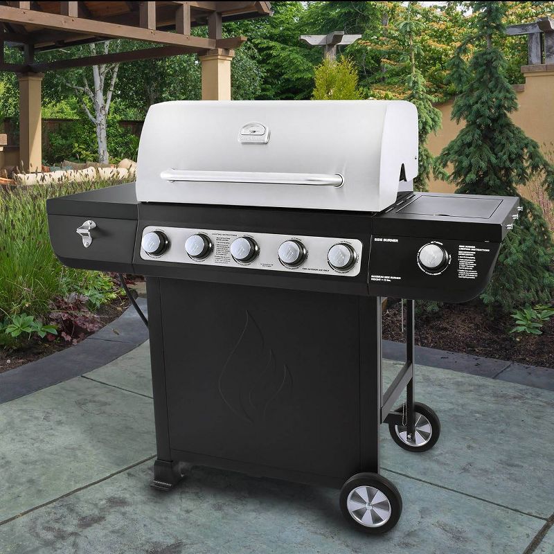 Stainless Steel 5 Burner Gas Grill GAS7540AS Black - 3 Embers