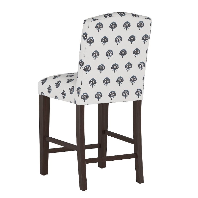 Camel Back Counter Height Barstool Clara Block Navy - Skyline Furniture