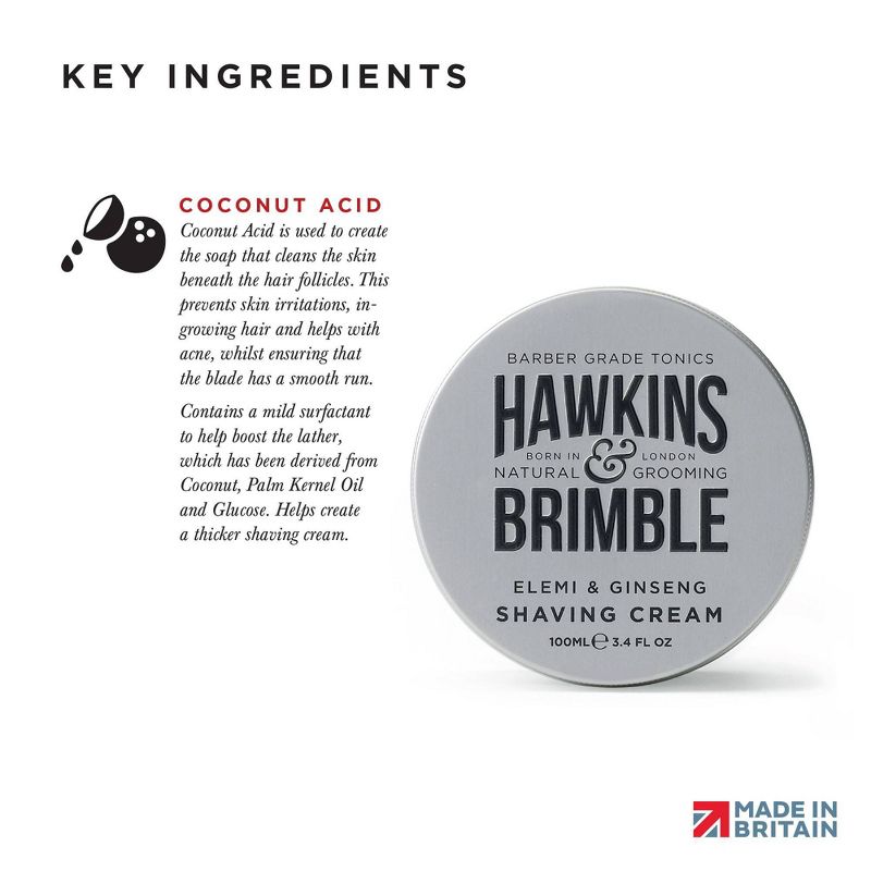 Hawkins & Brimble Shave Cream - 3.4oz