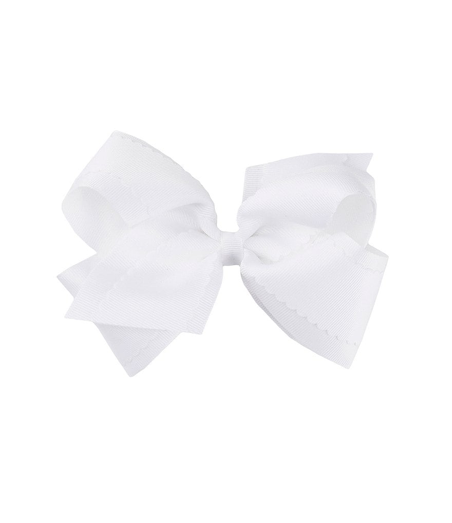 Copper Key Patterned Sparkle and Grosgrain Overlay King Bow