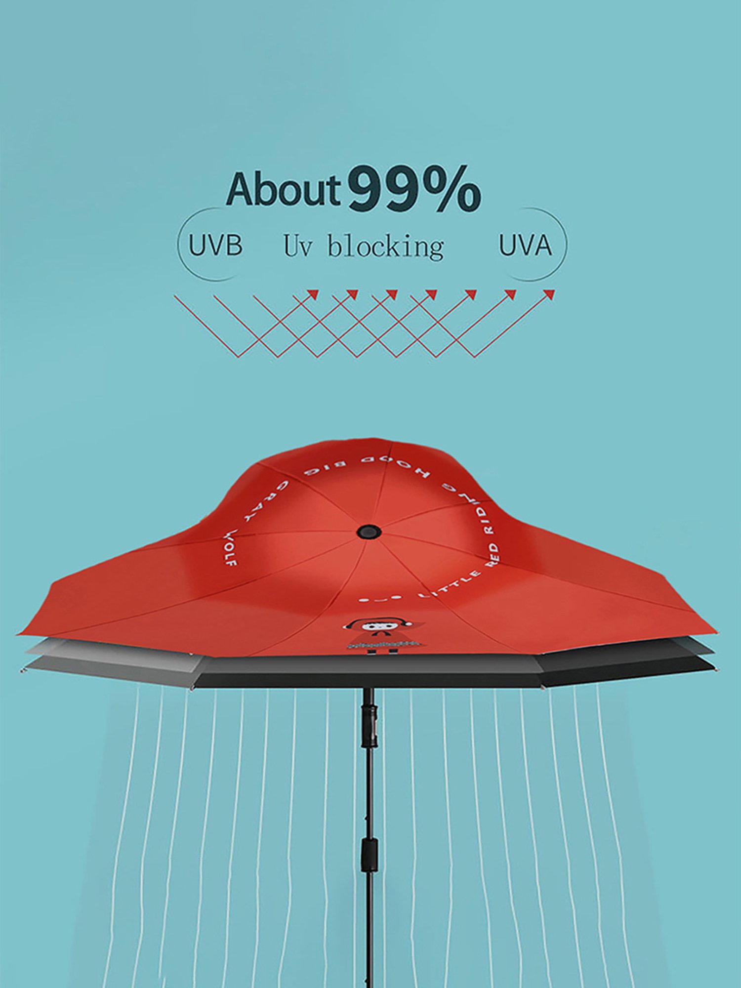 Little Surprise Box LLP Red Polyester Kids Umbrella