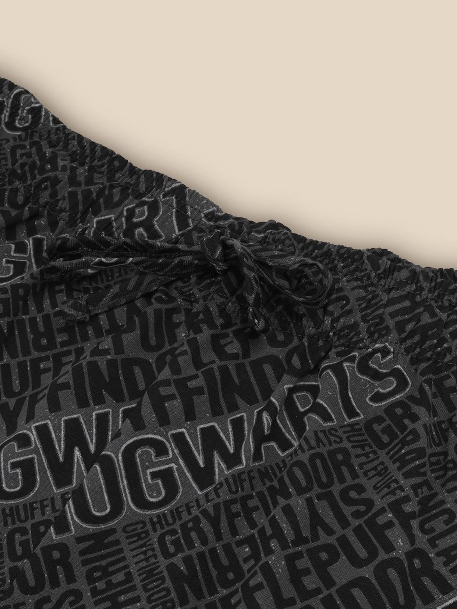 Free Authority Grey Cotton Regular Fit Harry Potter Printed Nightwear Pyjamas