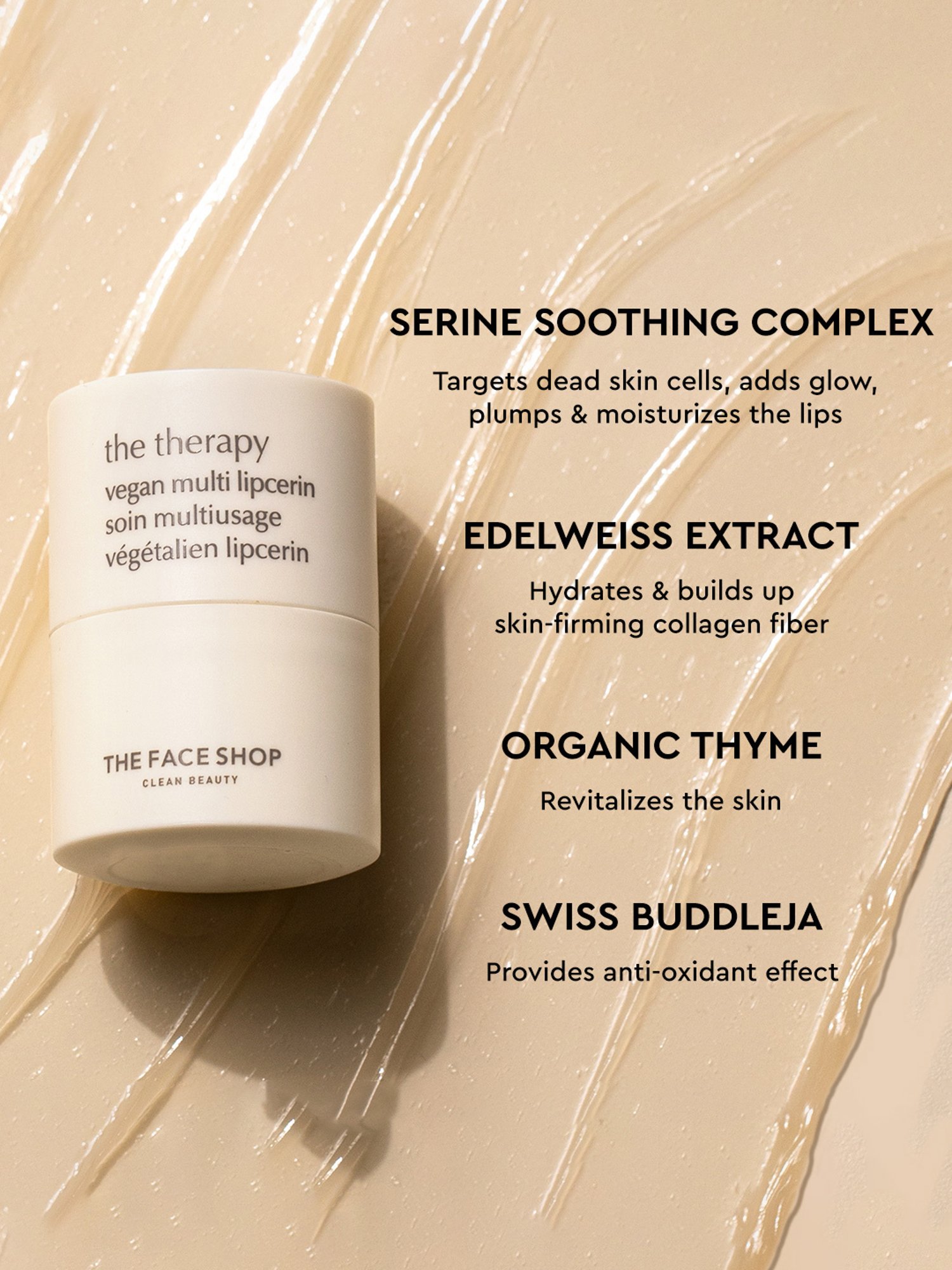 The Face Shop The Therapy Vegan Multi-Lipcerin - 15 ml