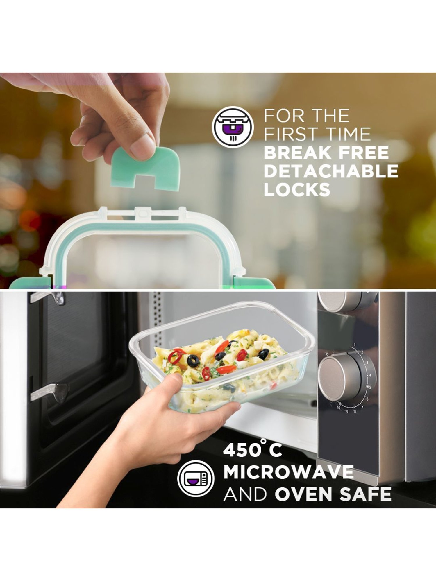 Borosilicate Glass Containers with Lids Microwave Safe Container for Glass Food Storage Containers