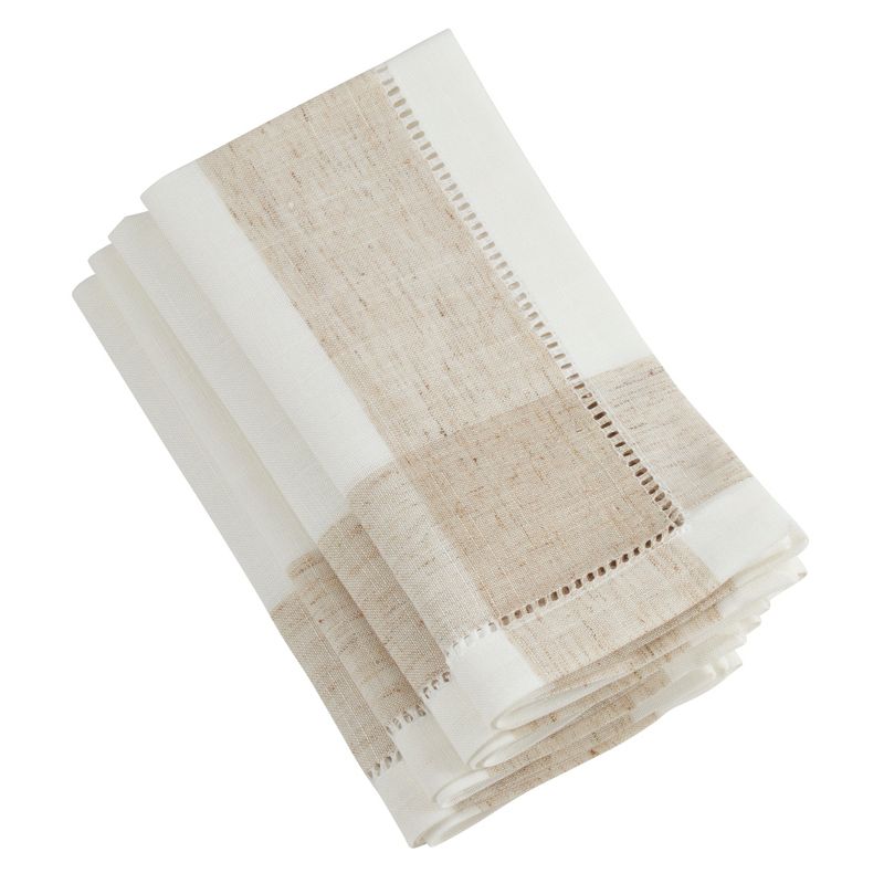 Saro Lifestyle Hemstitch Design Table Napkins (Set of 4)