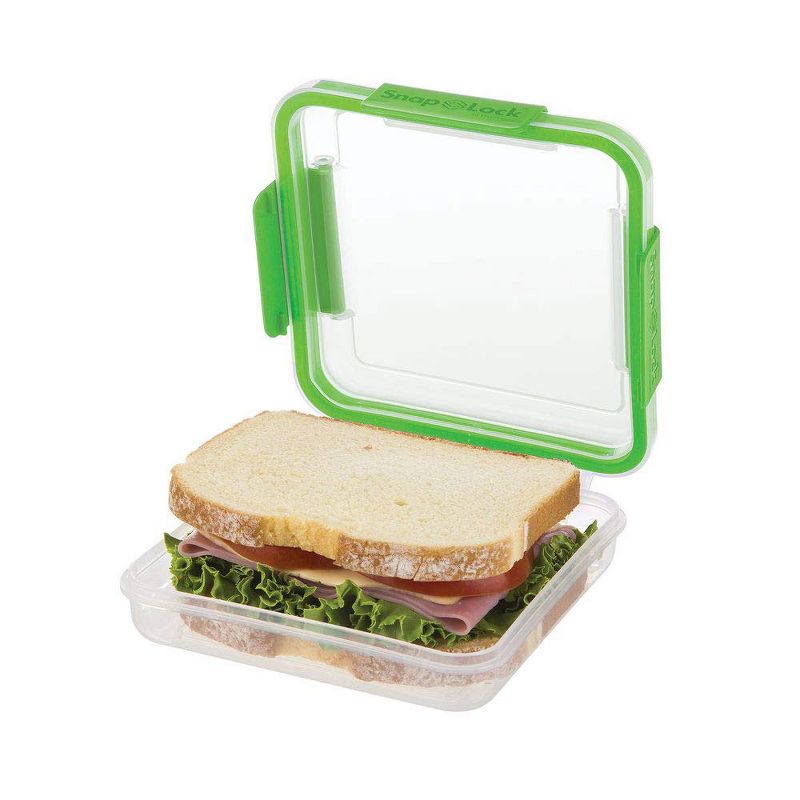 Progressive International SNL-1001G Snaplock Sandwich To Go Container, Green