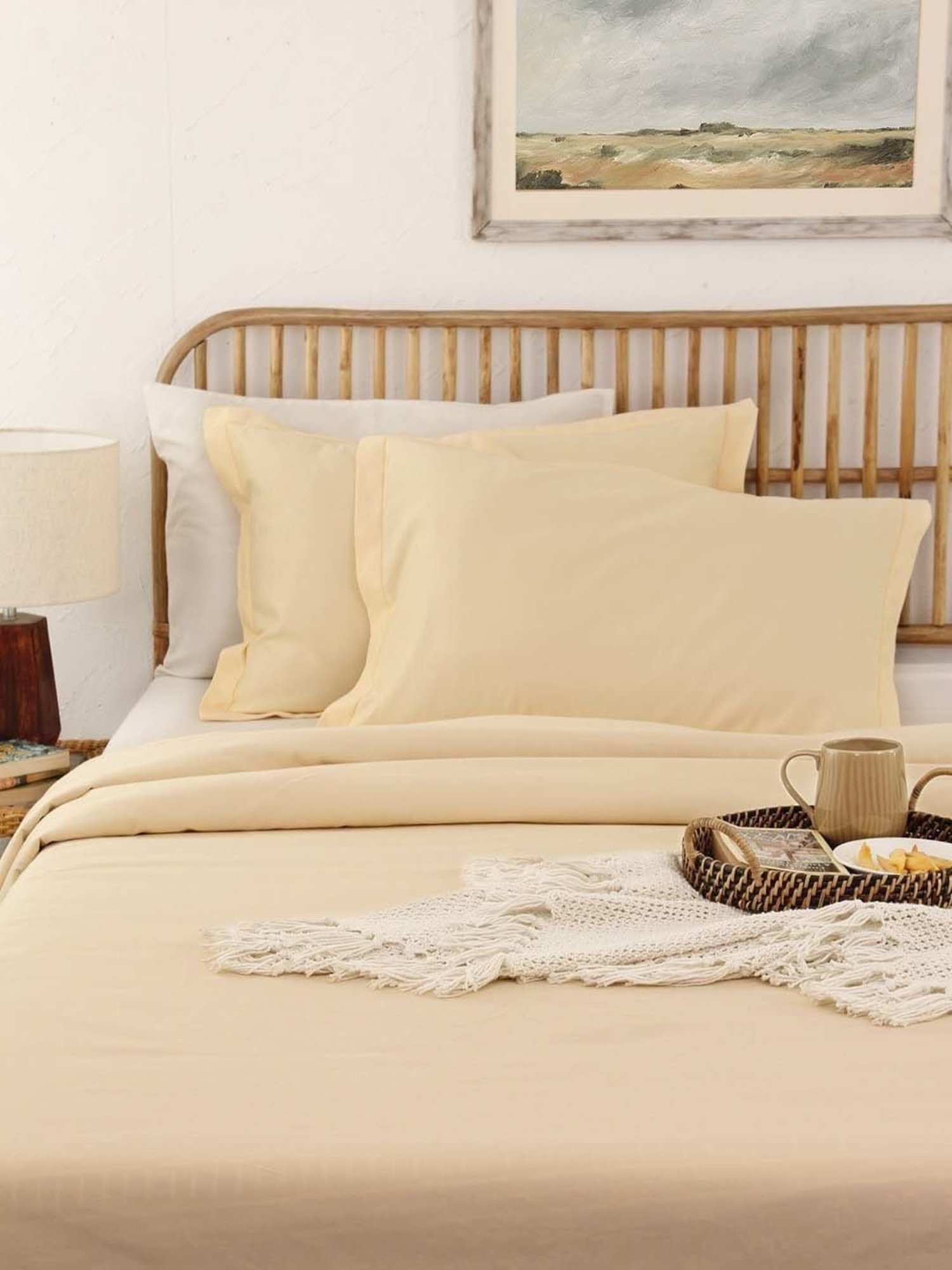 House This Ginger Beige Cotton 600 TC Double Duvet Cover