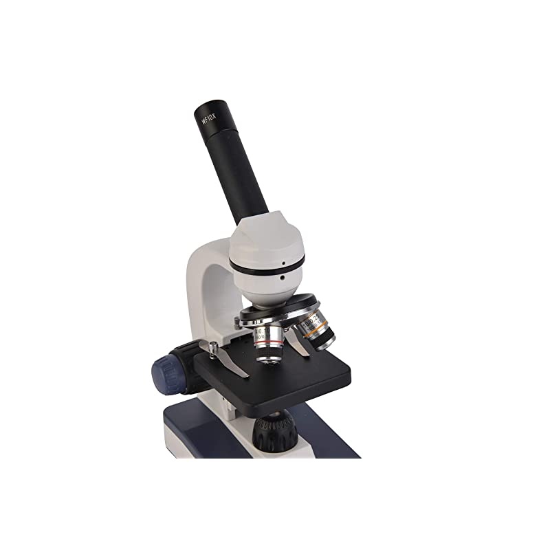 AllMetal Optical Glass Lenses Cordless LED Student Biological Compound Microscope
