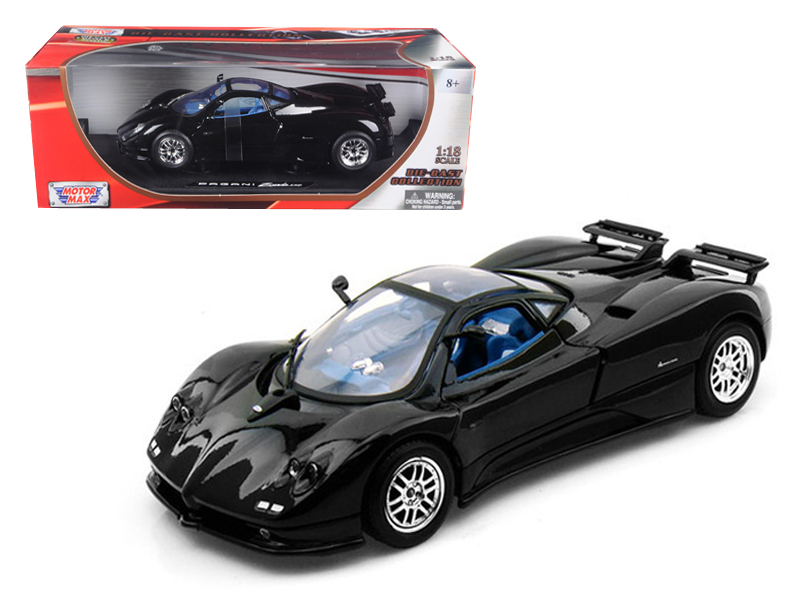 Pagani Zonda Revolucion Purple Metallic and Carbon with Extra Wheels 1/64 Diecast Model Car by CM Models