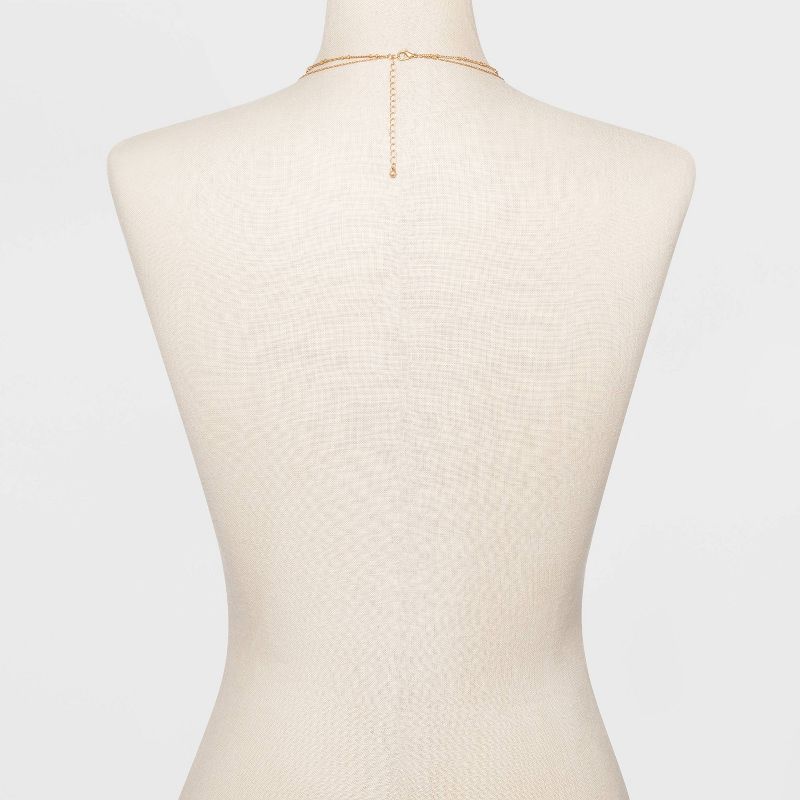 Paddle and Chain Layer Necklace - Universal Thread™ Gold