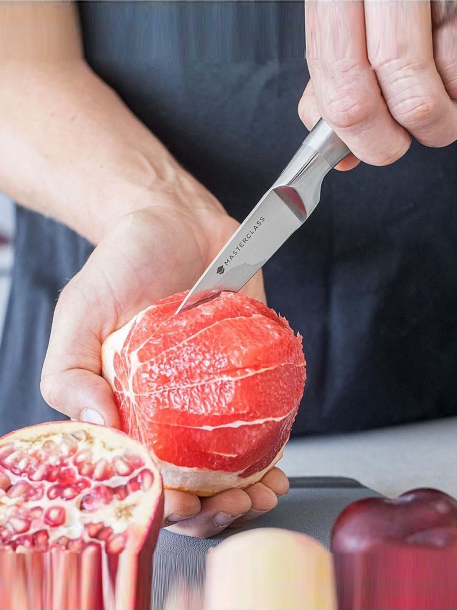 MasterClass Silver Medium Stainless Steel Acero Paring Knife - 9 cm