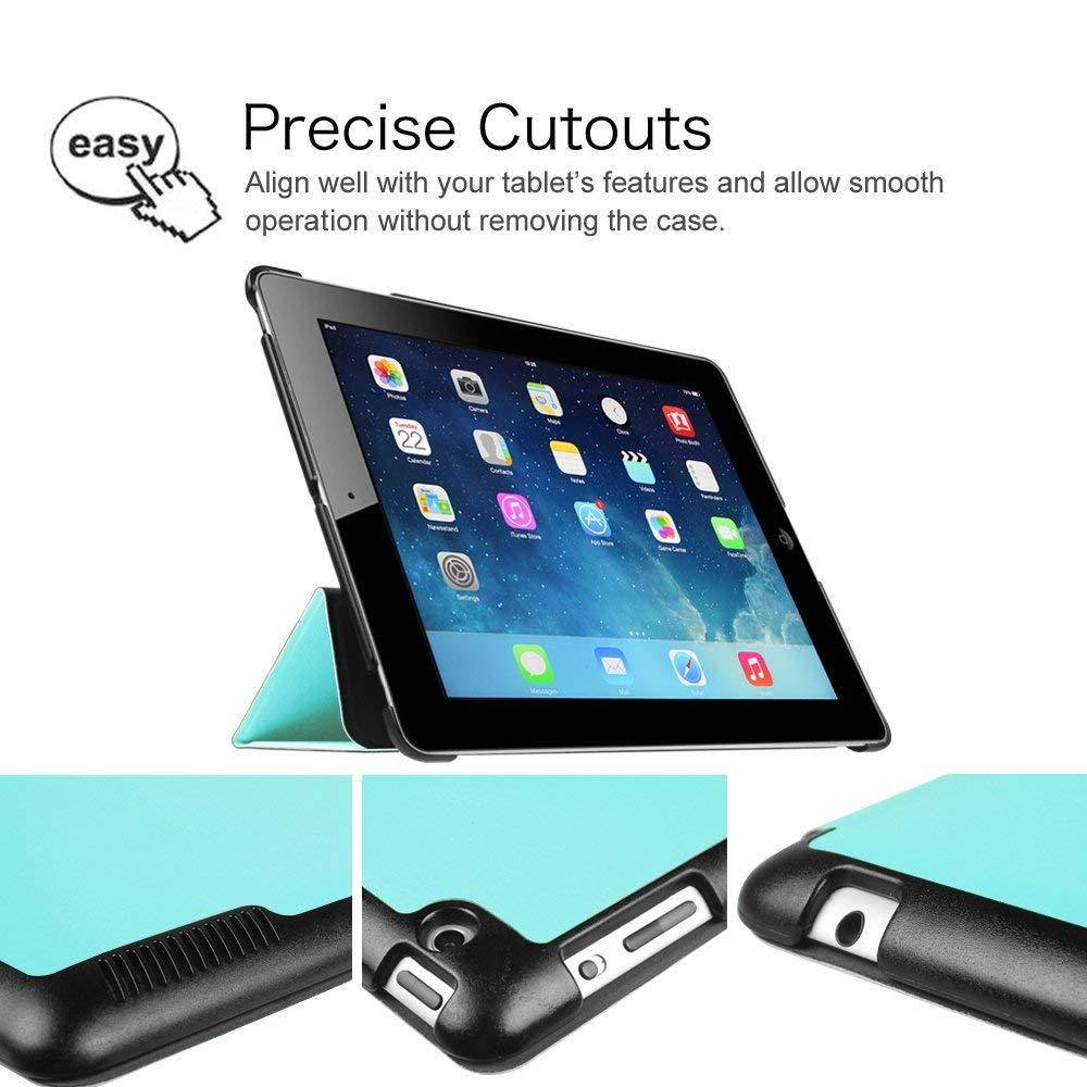 Fintie iPad 2/3/4 Case - Lightweight Slim Tri-Fold Smart Stand Cover Protector Supports Auto Wake/Sleep for iPad 4th Generation with Retina Display, iPad 3 & iPad 2 - Blue