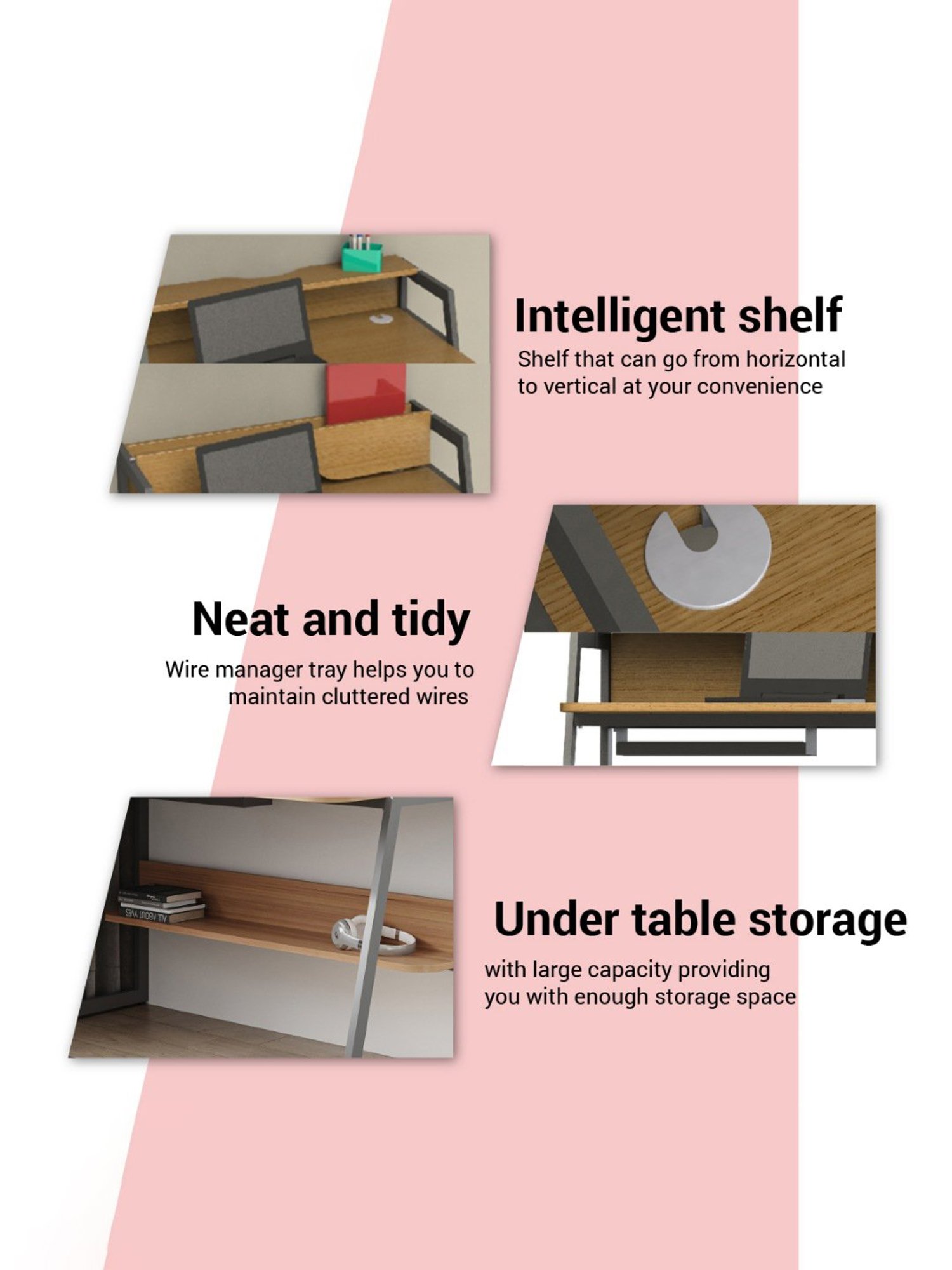 HNI India STAVA Thansau Maple Engineered Wood Computer & Study Desk (900MM)
