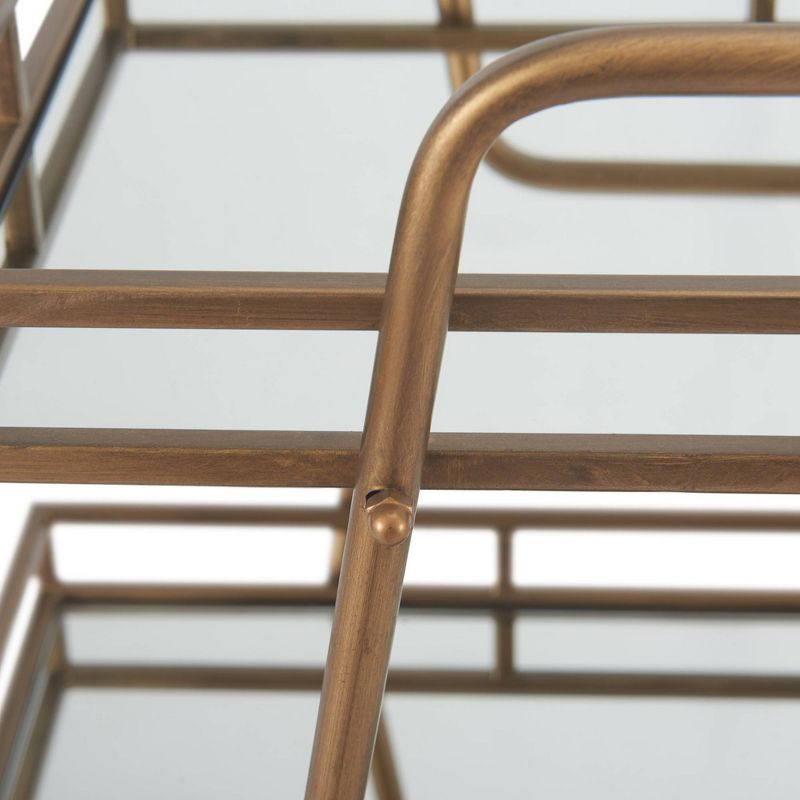 Addison Bar Cart Antique Gold - Adore Decor