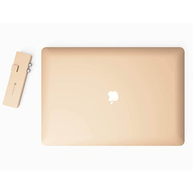 USB C to HDMI & Gigabit Ethernet Hub 8-in-2 Adapter for Gold MacBook Air 2020 M1 2019/2018 Dock, SD 4.0 UHS II & MicroSD Reader, Thunderbolt 3 100W Power Delivery, USB C Data, 2X USB 3.0